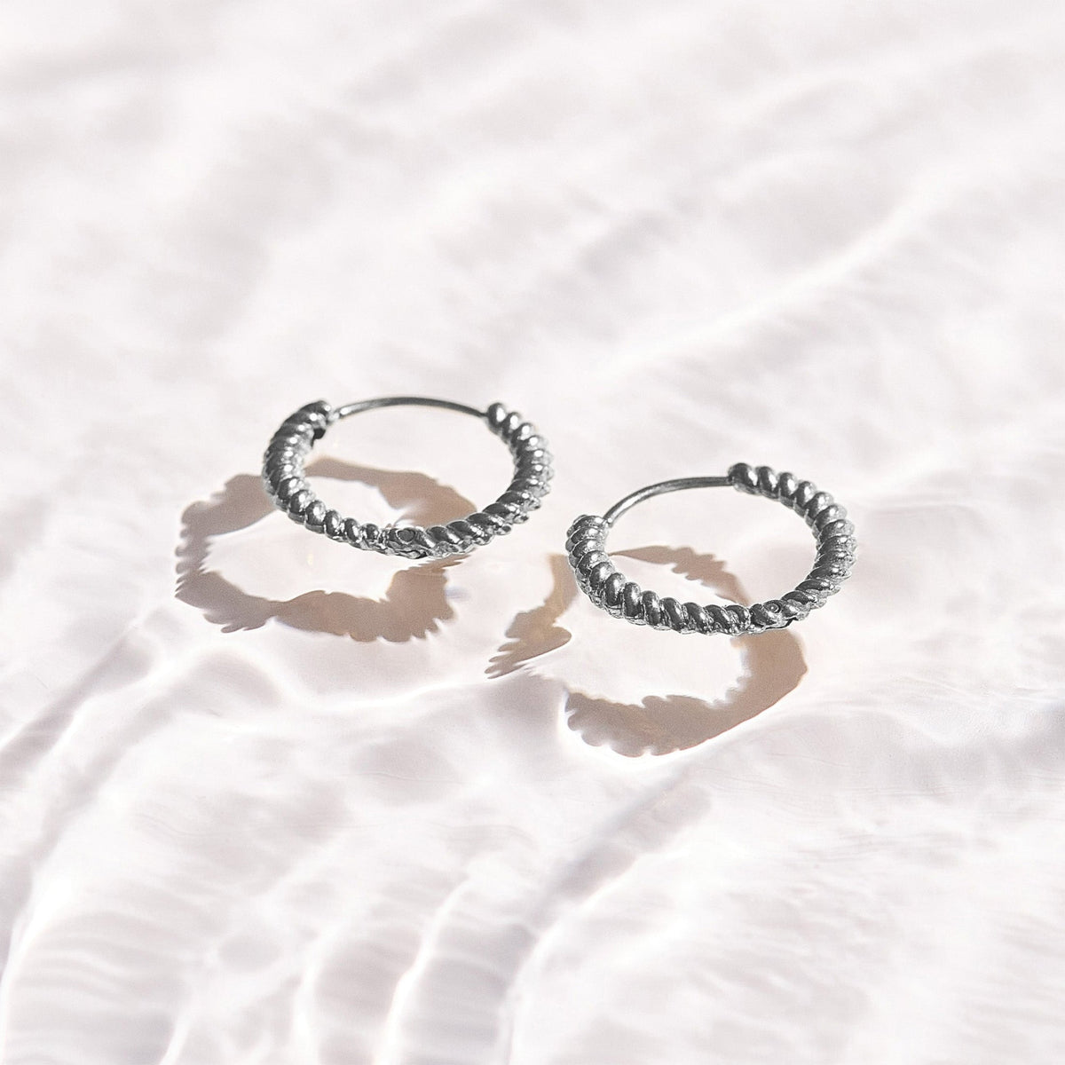 Chunky Twist Hoop Earrings