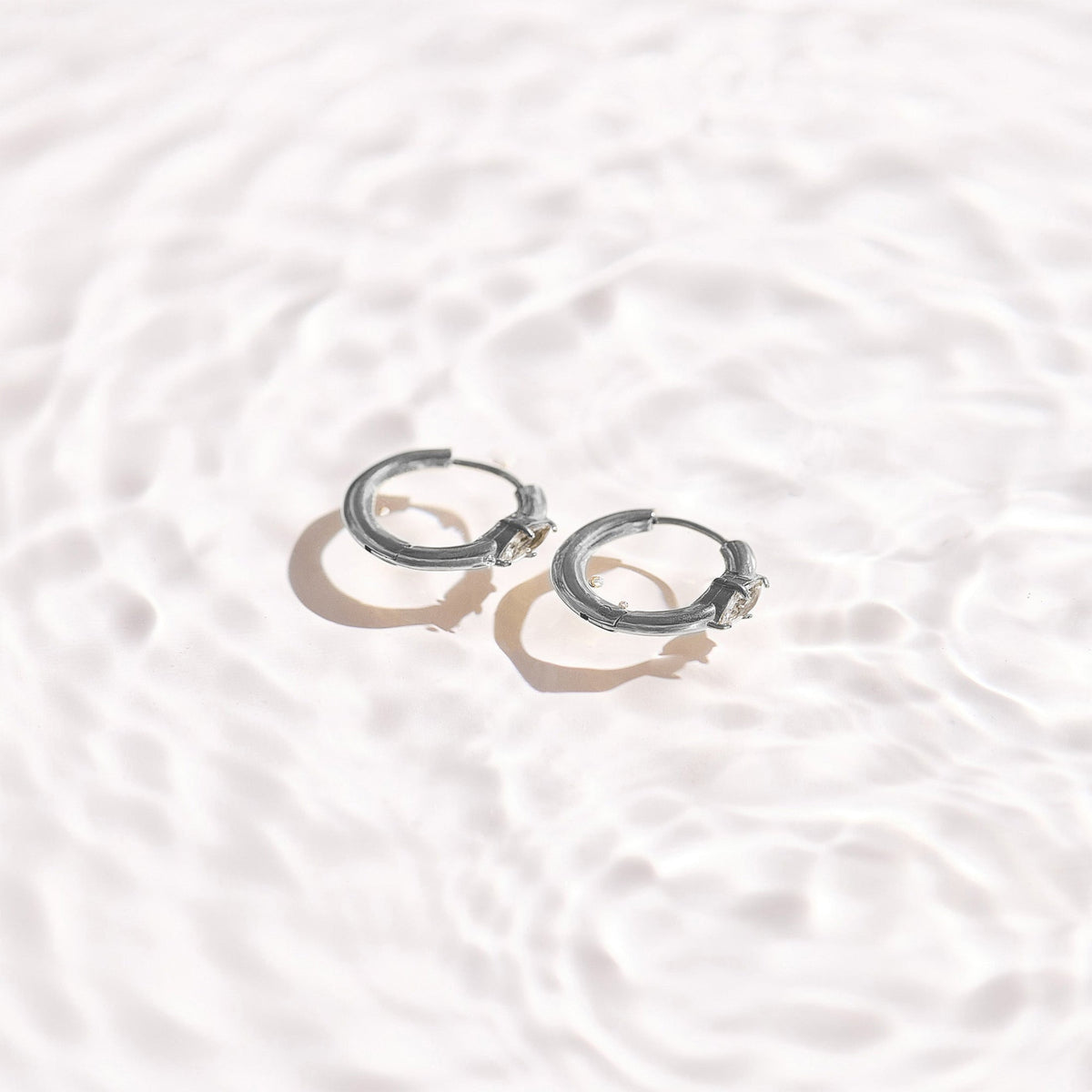 Marquise Crystal Huggie Hoop Earrings