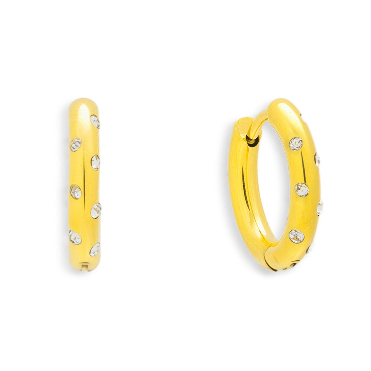 Crystal Dot Hoop Earrings - EVRYJEWELS