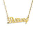 Custom/Personalized Nameplate with Gemstone Necklace - EVRYJEWELS