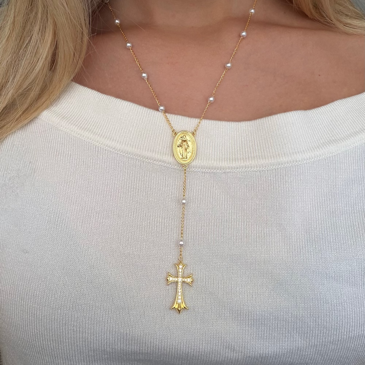 Sacred Glow Lariat Necklace - EVRYJEWELS