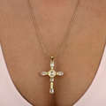 Gem Up Cross Necklace - EVRYJEWELS