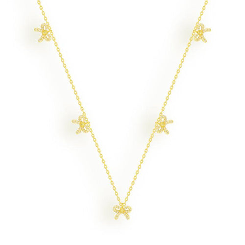 Gilded Bow Necklace - EVRYJEWELS