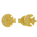 Star And Crescent Earrings - EVRYJEWELS