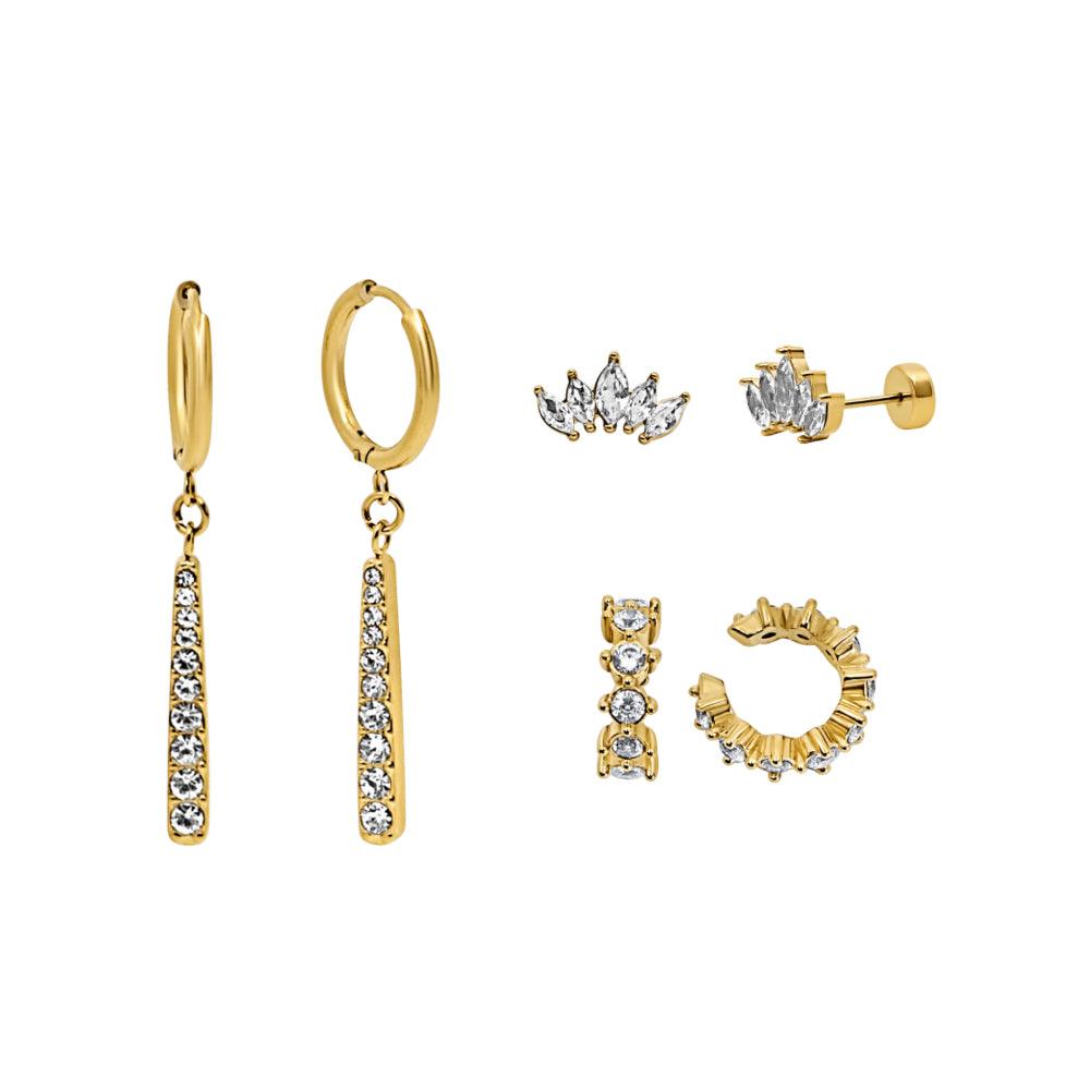 Flat Back Earrings Set Collection - EVRYJEWELS