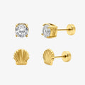 Starry Eyes Duo Flat Back Earring Bundle - EVRYJEWELS
